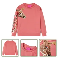 Bluzy dla dziewczynek - Bluza dziecięca - stary róż - 128 - Bluza Dziecięca - miniaturka - grafika 1