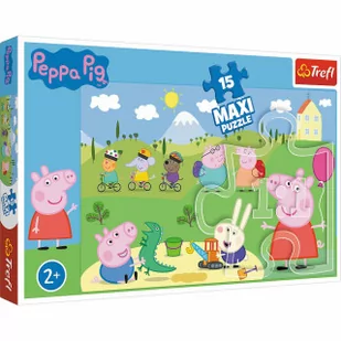 Trefl Puzzle 15 elementów Maxi Szczęśliwy dzień świnka Peppa - Puzzle - miniaturka - grafika 4