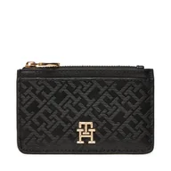Etui na dokumenty i karty - Etui na karty kredytowe Tommy Hilfiger Th Distinct Long Cc Holder Mono AW0AW17401 Czarny - miniaturka - grafika 1