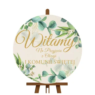 Tablica Powitalna Komunia Święta Personalizacja - Pamiątka Pierwszej Komunii Świętej - miniaturka - grafika 1