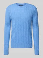 Swetry męskie - Sweter z dzianiny z kaszmiru z okrągłym dekoltem - miniaturka - grafika 1