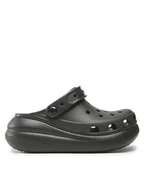 Klapki i japonki damskie - Crocs Klapki Classic Crush Clog 207521 Czarny - miniaturka - grafika 1