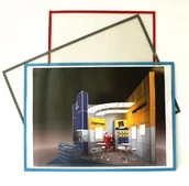 Systemy ekspozycyjne i znaki informacyjne - Magnetoplan Koszulka magnetyczna A3 ramka czerwony 5szt 1130406 - miniaturka - grafika 1