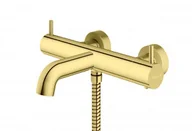 Baterie wannowe i prysznicowe - Kohlman QW710AGD AXEL GOLD Natynkowa bateria wannowo-prysznicowa termostatyczna natynkowa - miniaturka - grafika 1