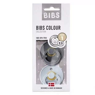 Bibs Smoczek Uspokajający - Bibs - 2-Pack S - White & Dark Oak 100370 - Smoczki uspokajające - miniaturka - grafika 1