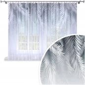 Firany - FIRANA GOTOWA WOAL 300X160 BARWIONA WZÓR NA ŻABKI TAŚMIE FIRANY 193 - miniaturka - grafika 1