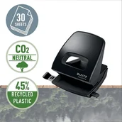 Dziurkacze - Dziurkacz do 30 kartek metalowy LEITZ NEXXT RECYCLE czarny /50030095/ !dostępność ok.28-11-2022! - miniaturka - grafika 1