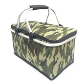 Torby termiczne - Ecarla Składany kosz termiczny na zakupy, piknik KP01MORO - miniaturka - grafika 1
