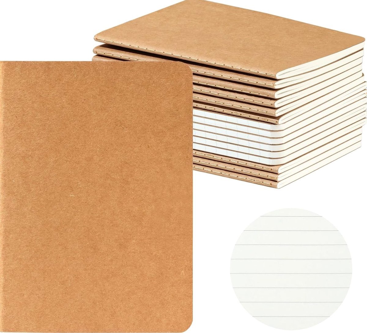 NOTATNIK A6 16 SZTUK PAPIER 100GSM GRUBY ZESZYT MAŁY LINIA OKŁADKA