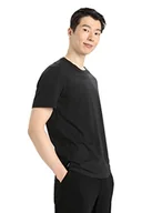 Koszulki męskie - Icebreaker - Men's Natural Blend Central Classic Slim Fit T-Shirt - Do codziennego użytku, na siłownię i na trening - Black, S - miniaturka - grafika 1