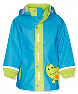 Kurtki i płaszcze dla chłopców - Playshoes Unisex dziecięcy płaszcz przeciwdeszczowy krokodyl, 791 – niebieski/zielony, 116 - miniaturka - grafika 1