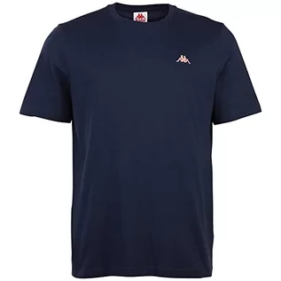 Koszulki męskie - Kappa Męski T-shirt, Regular Fit, Dress Blues, XXL - grafika 1