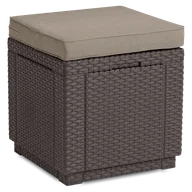Skrzynie ogrodowe - KETER Pufa ogrodowa KETER Cube 209435 Brązowy - miniaturka - grafika 1