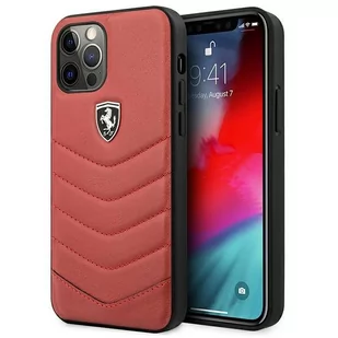 Ferrari FEHQUHCP12MRE iPhone 12/12 Pro czerwony/red hardcase Off Track Quilted - Etui i futerały do telefonów - miniaturka - grafika 1