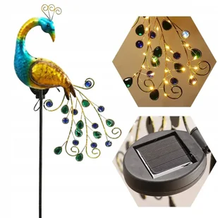 Lampa solarna LED PAW wbijana ogrodowa ozdobny Dekoracyjna Ptak multikolor - Lampy ogrodowe - miniaturka - grafika 1