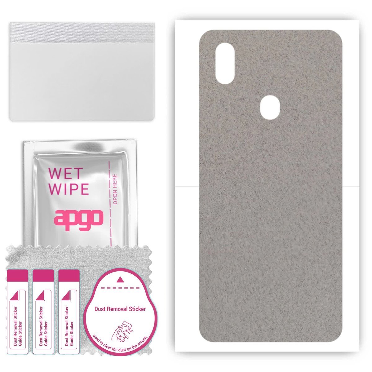 Folia naklejka skórka strukturalna na TYŁ Zamsz do ZTE Blade A7 Prime - Zamsz Szary - apgo SKINS