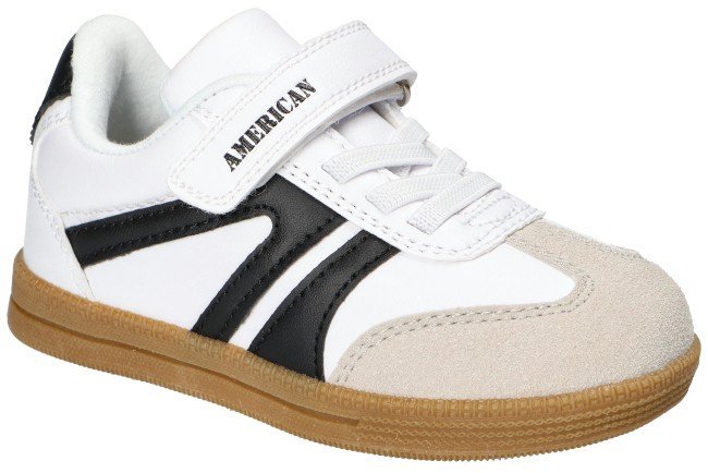 AMERICAN CLUB ES195 LEKKIE ORYGINALNE STYLOWE ADIDASY BUTY DZIECIĘCE NA RZEP WKŁADKA SKÓRZANA W 28