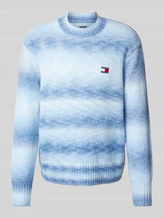 Sweter o kroju regular fit z dzianiny z dodatkiem wełny z wyhaftowanym logo - Swetry męskie - miniaturka - grafika 1