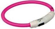 Odblaski i adresówki - Trixie Trixie Pierścień z lampą błyskową USB XSS 35 cm/o 7 mm różowy - miniaturka - grafika 1