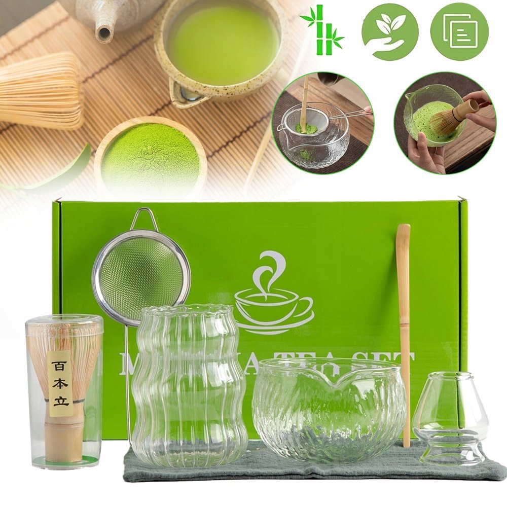 Zestaw Do Herbaty Matcha Szkło Narzędzie Do Matchy Upominkowy Do Matchy