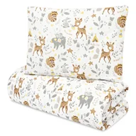 Kołdry i poduszki dla dzieci - Kołdra dziecięca komplet z poduszką 135x100 cm - Pościel dziecięca z poduszką z bawełnianą poszewką jeleń - miniaturka - grafika 1