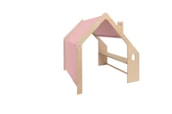 Place zabaw - Drewniany Domek z Różowym Daszkiem - miniaturka - grafika 1