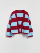 Swetry damskie - Reserved - Kardigan w paski - wielobarwny - miniaturka - grafika 1