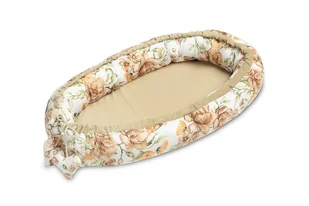 KOKON VELVET SKWER BEŻOWY 80x45 - Kokony niemowlęce - miniaturka - grafika 1