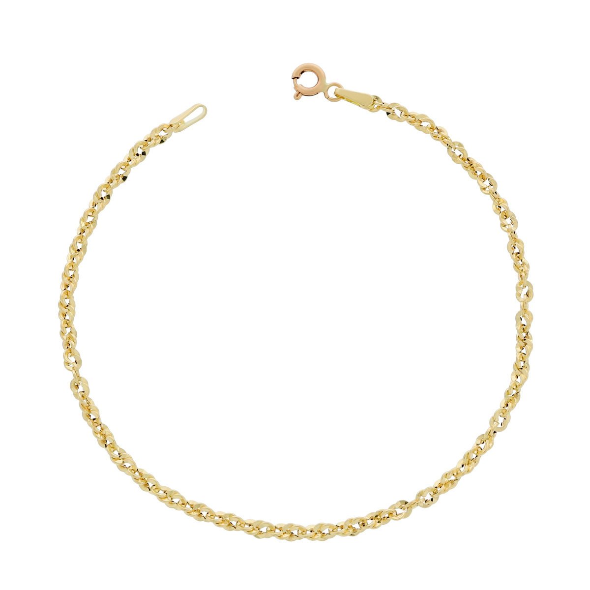 Złota bransoletka irydia 18,5 cm pr. 585