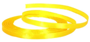 WSTĄŻKA TASIEMKA SATYNOWA ŻÓŁTA 6MM 32M - Prace ręczne dla dzieci - miniaturka - grafika 1