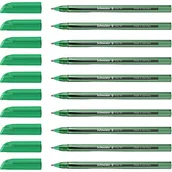 Długopisy - Schneider Długopis Vizz 102204 (do łatwego i szybkiego pisania, trzonek w kolorze do pisania, szerokość linii M), 10 sztuk, zielony - miniaturka - grafika 1