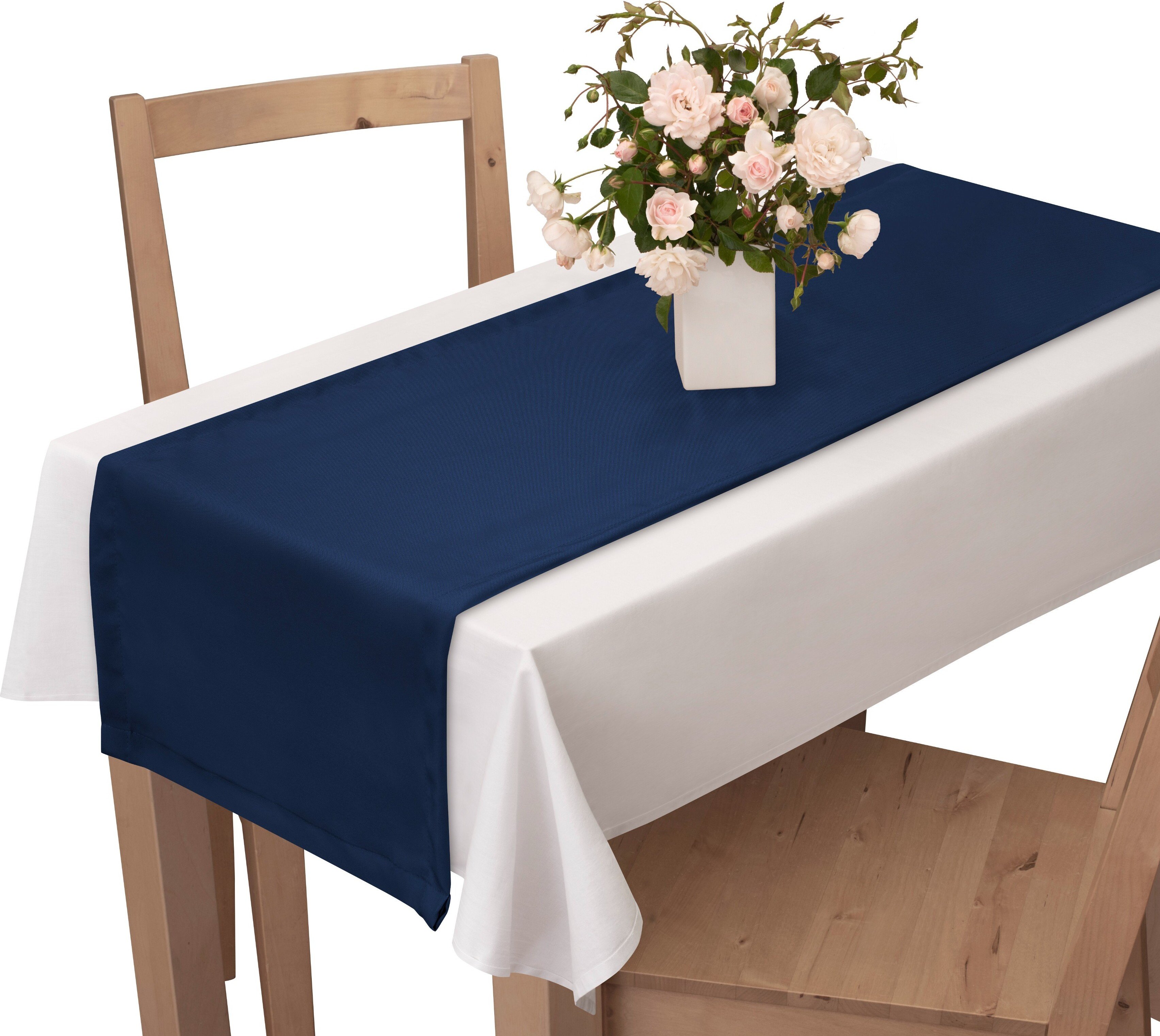 Voppi Elegancki bieżnik na stół 40x250 cm mocny granat
