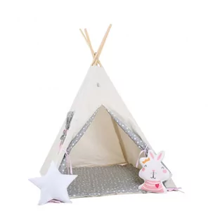 SowkaDesign Namiot tipi dla dzieci, bawełna, okienko, królik, waniliowa kraina - Namioty i tipi dla dzieci - miniaturka - grafika 1