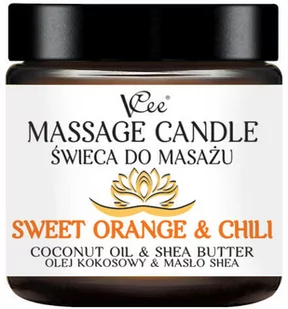 Nawilżająca świeca do masażu VCee 80 g - różne zapachy - Sweet Orange & Chili - Olejki i świece do masażu - miniaturka - grafika 1