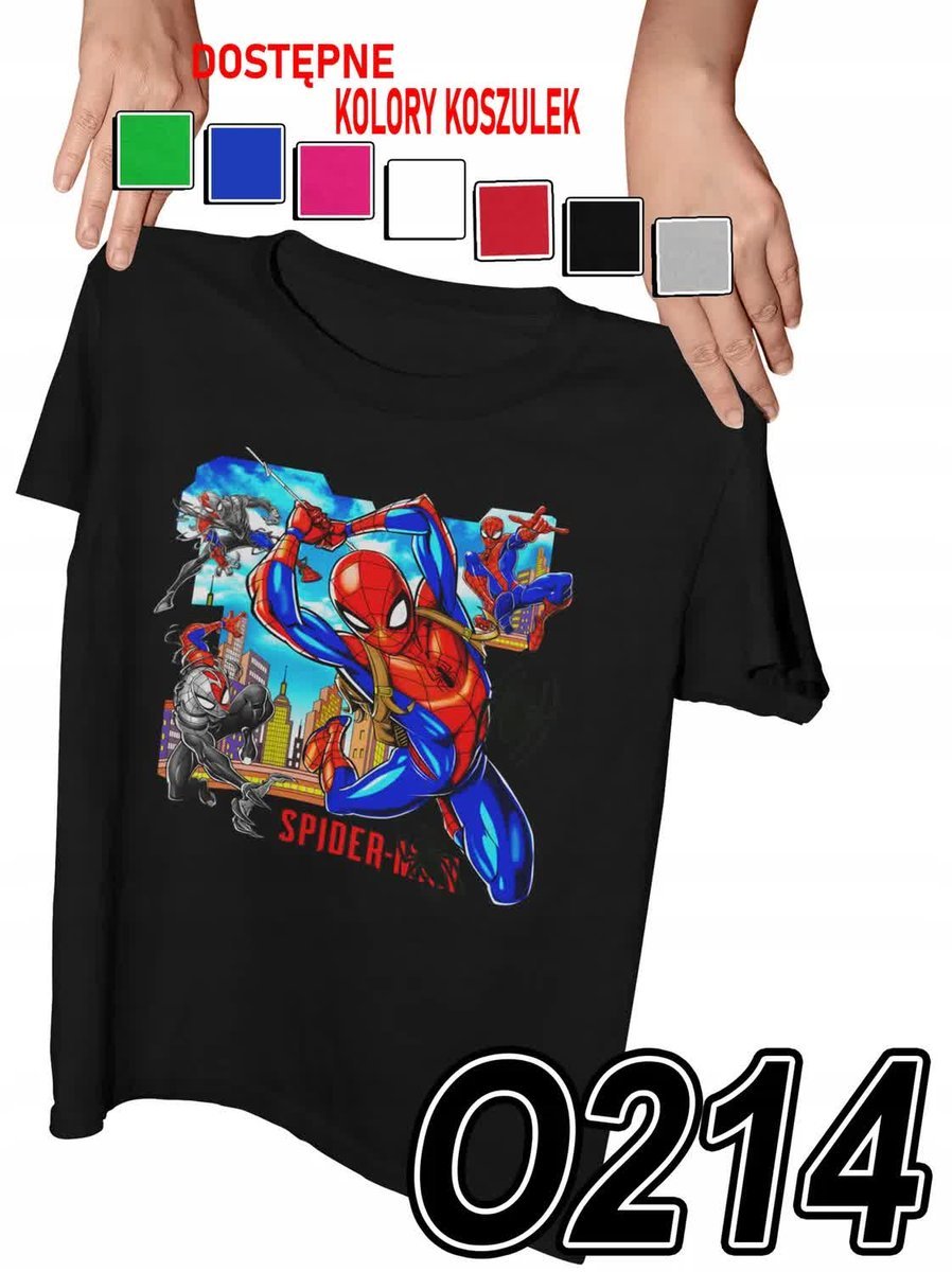 Koszulka Dziecięca Z Nadrukiem Spiderman Avengers Marvel - M 134-140