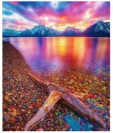 Malowanie po numerach - Norimpex, Mozaika diamentowa Jezioro Kolor - miniaturka - grafika 1