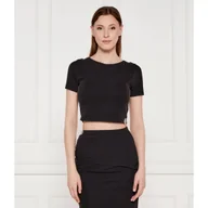 Koszulki i topy damskie - GUESS T-shirt PRISCA Cropped Fit - miniaturka - grafika 1