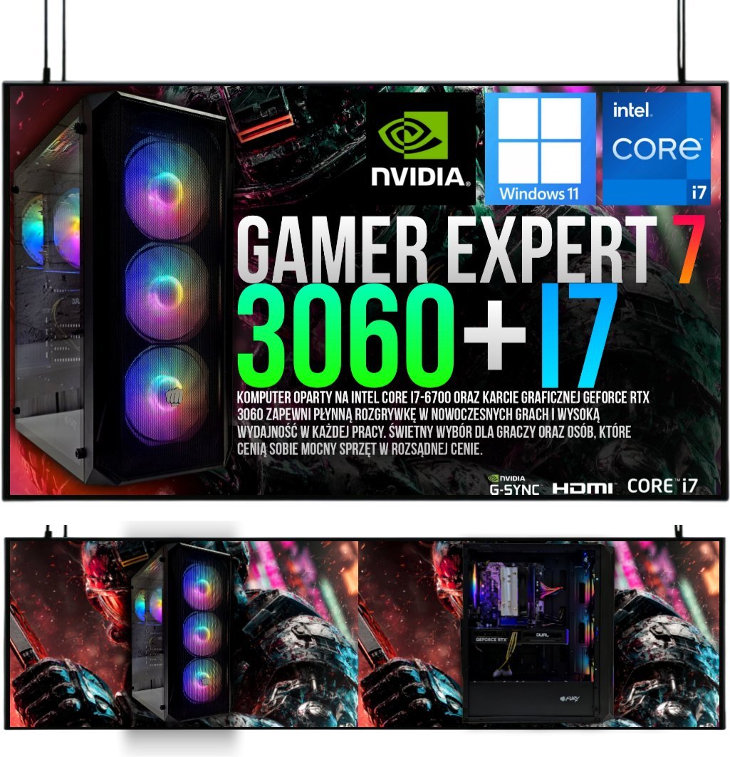 Adronix Zestaw Gamer Expert I7 32GB DDR4 RTX 3060 12GB 2TB SSD 15904941906