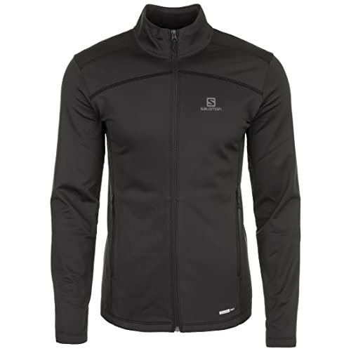 Salomon Męska kurtka polarowa, DISCOVERY LT FZ M, syntetyk, czarna, rozmiar: XL, L40402500