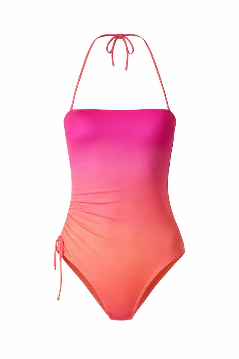 KARL LAGERFELD JEDNOCZĘŚCIOWY KOSTIUM KĄPIELOWY POMARAŃCZOWY OMNRE XL I3A