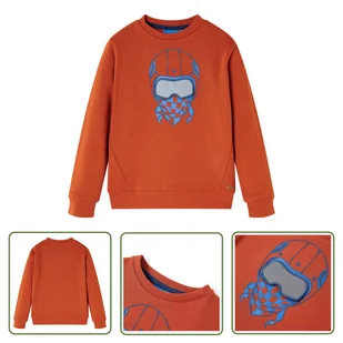 Bluza dziecięca - jasnordzawa - 116 - Bluza Dla Dziecka - Bluzy dla dziewczynek - miniaturka - grafika 1