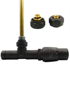 Zawory i kraniki - Zawór termostatyczny zespolony 50mm UNICO ciemny grafit strukturalny prawy Pex - miniaturka - grafika 1