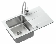 Zlewozmywaki z baterią - STEINER FUS_M7848BI_3323503WH Michael 111 Fusion + bateria Maggie biały FUS M7848BI 3323503WH - miniaturka - grafika 1