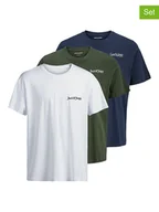 Koszulki męskie - Jack & Jones Koszulki (3 szt.) w różnych kolorach - miniaturka - grafika 1