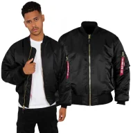 Odzież taktyczna i umundurowanie - Kurtka Alpha Industries MA-1 100101 03 - Czarna XL - miniaturka - grafika 1