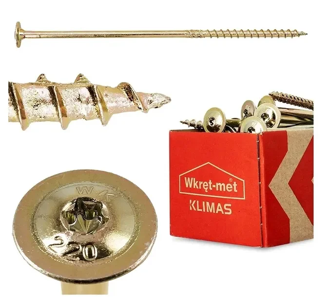 Wkręty Ciesielskie Wkcp 6x90 Torx Łeb Talerzowy Podkładkowy Klimas 100sztuk