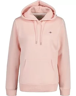 Bluzy damskie - GANT Damska bluza z kapturem Rel Shield, Faded Pink, M - grafika 1