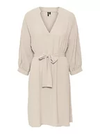 Sukienki - VERO MODA Women's VMPYE 3/4 ABK Dress WVN BTQ GA sukienka, Whitecap Gray, M, whitecap gray, M - miniaturka - grafika 1