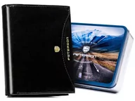 Portfele - Pojemny portfel męski ze schowkiem skóra naturalna ochrona RFID Protect Peterson - czarny - miniaturka - grafika 1