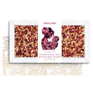 Czekolada - Czekolada Biała z Malinami i Orzechami Arachidowymi na Dzień Mamy (80g) - miniaturka - grafika 1